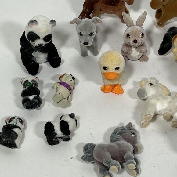 Puppy Animal in My Pocket Flocked Lot Horse Panda Rabbit Duck Sheep 23 Toys - Picture 2 of 8
